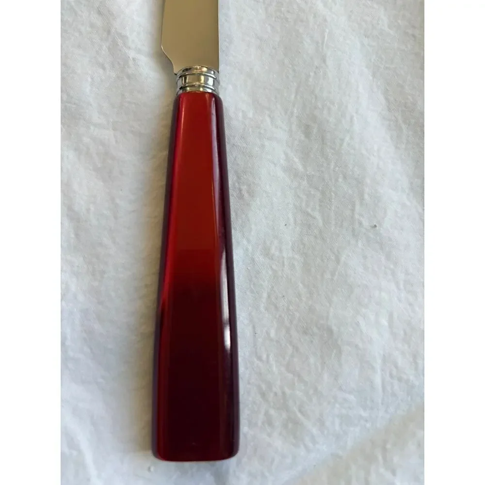 NEW Sabre Paris Icône Red Dinner Knife 18/10 Stainless Acrylic